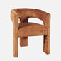 gwen stool modern with polyester upholstering in rust