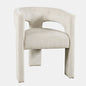 gwen stool modern with polyester upholstering white