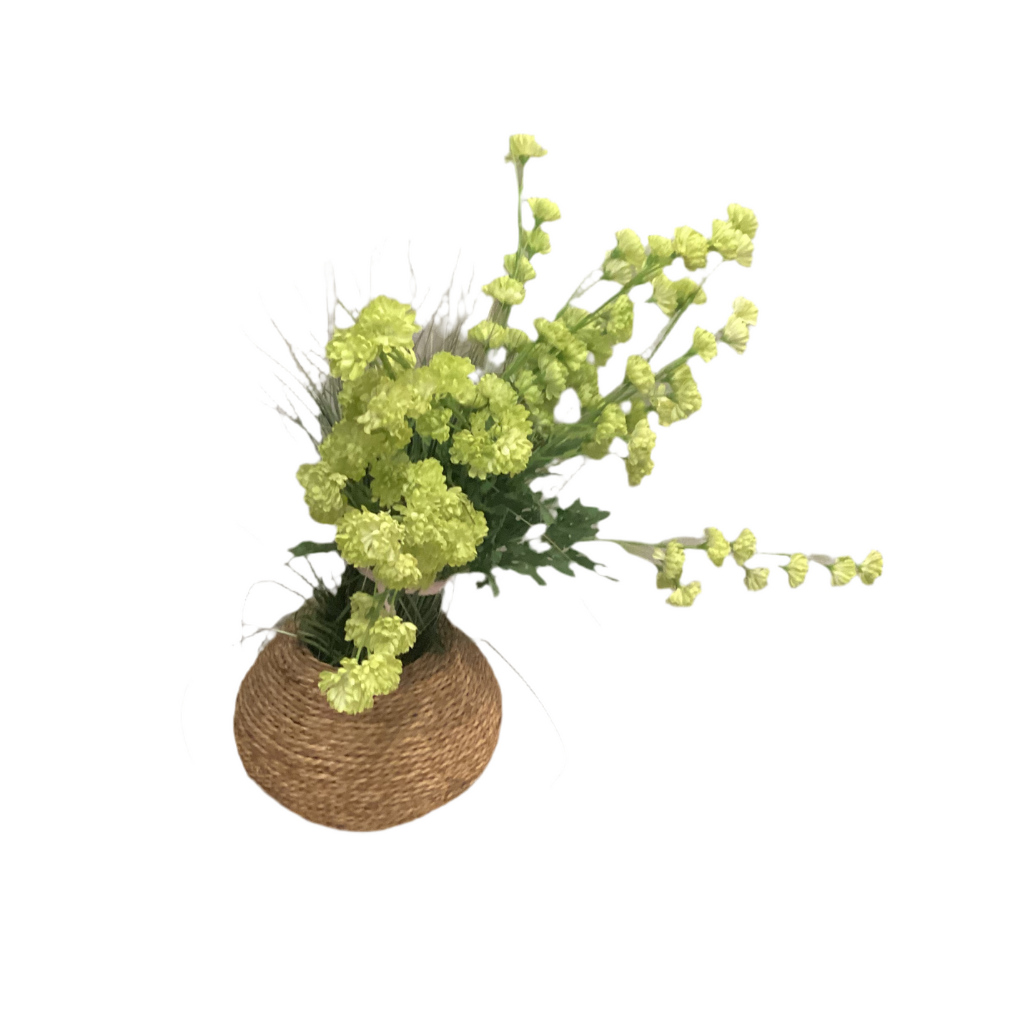 Faux Flower Bundle in Rope Vase - Open Box