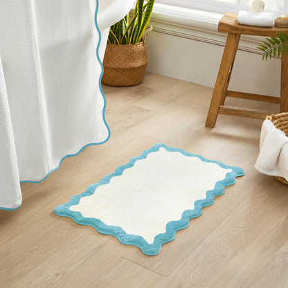 Wave Bath Mat (Sky Blue)-16"x24"