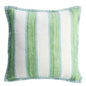 Green/Blue Striped Outdoor Pillow