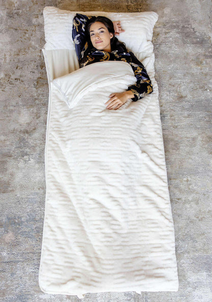 Ivory Faux Fur Sleeping Bag