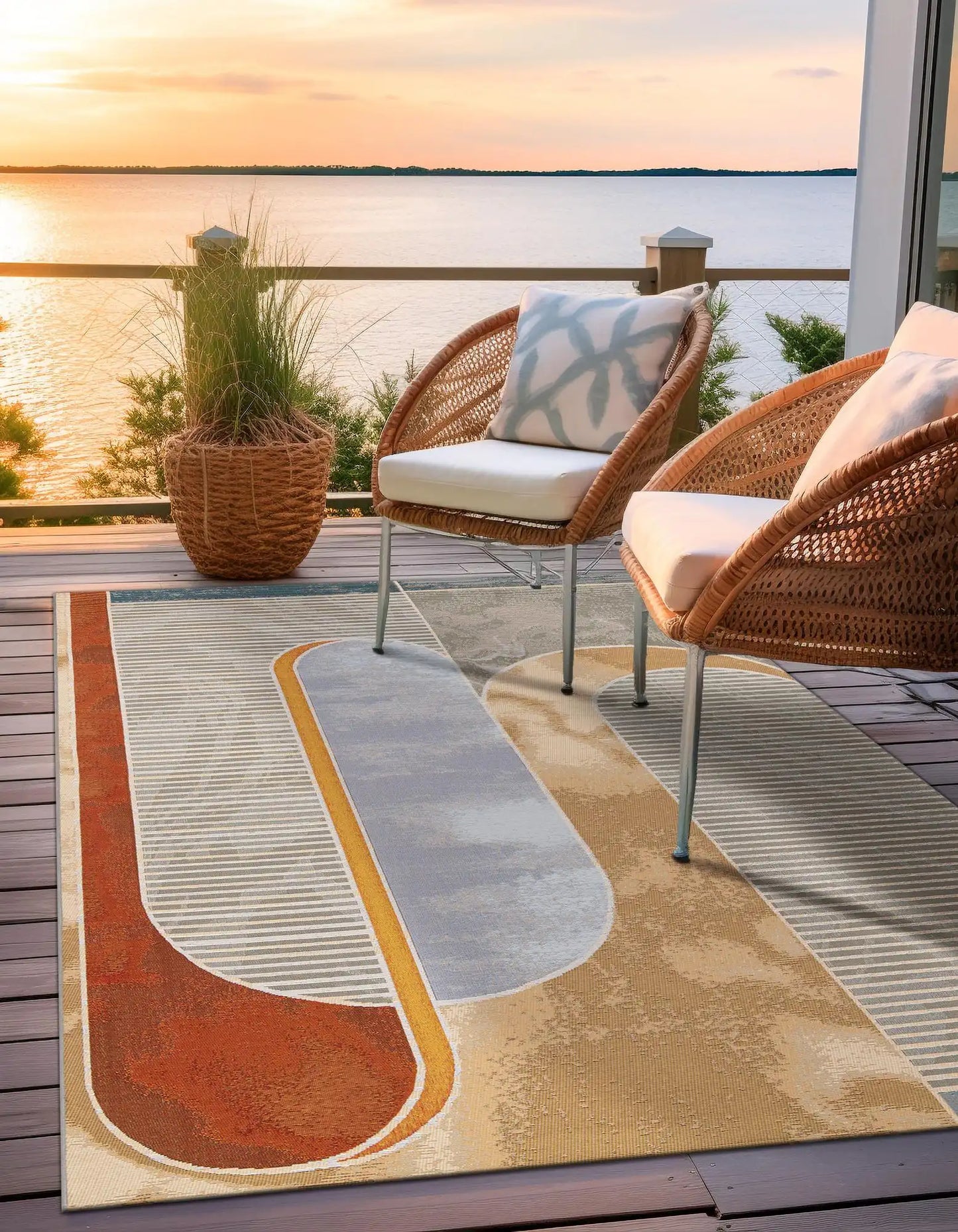 Outdoor Modern Rectangle Rug