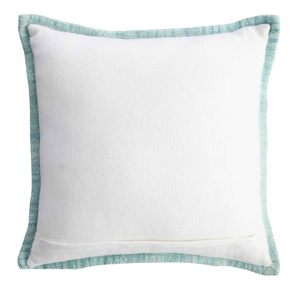 Green/Blue Striped Outdoor Pillow