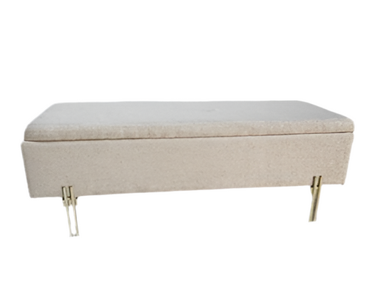 Modern Linen Fabric Bench-OPEN BOX