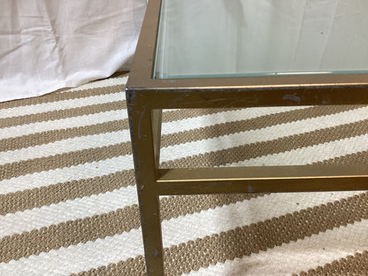 36” sq Frosted glass coffee table - Local Pick Up Only