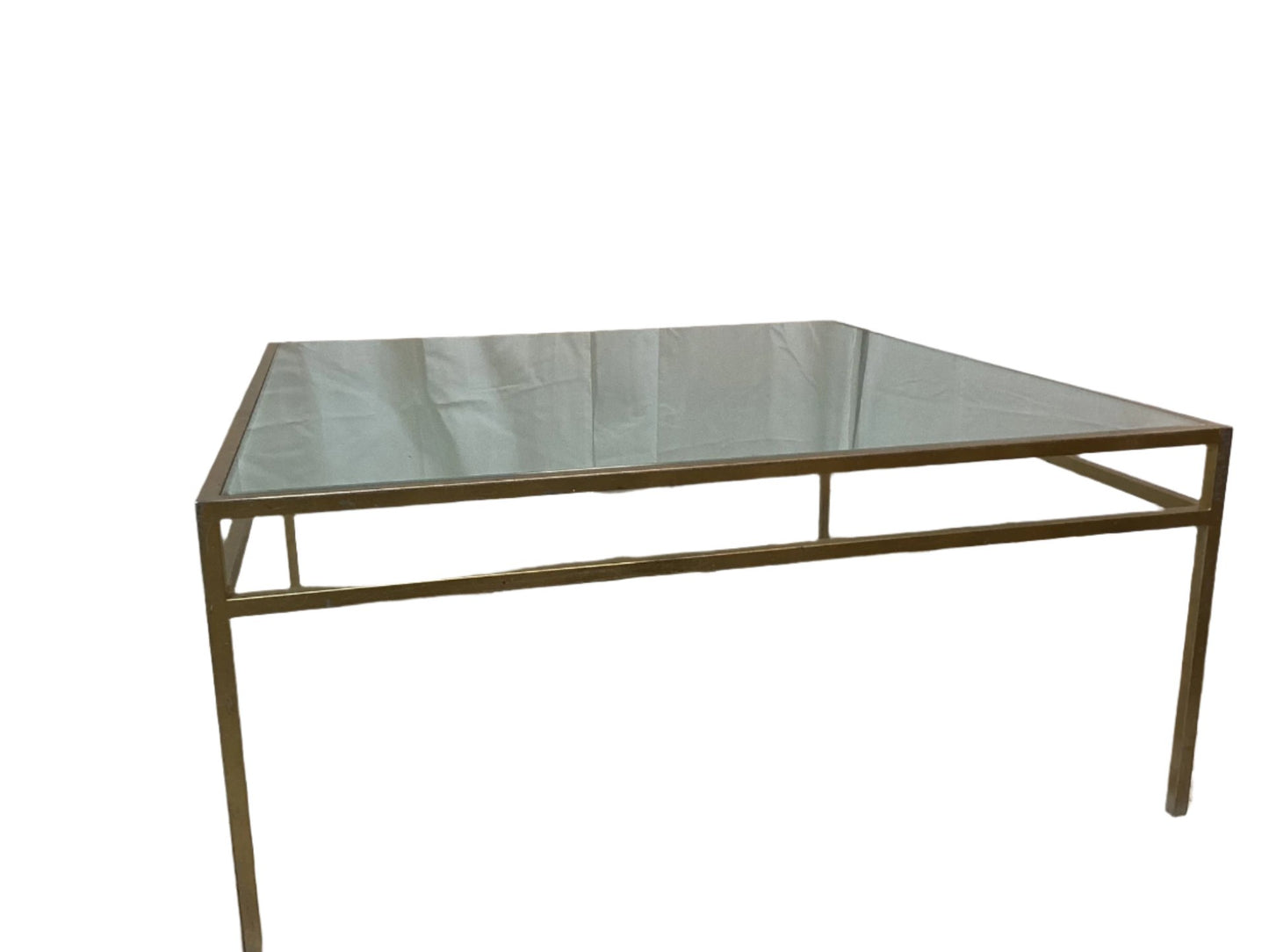 36” sq Frosted glass coffee table - Local Pick Up Only