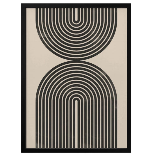 Black Arch Wall Art- 48"H x 36"W