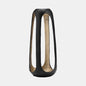 Metal Matte Black Open Vase- 8054