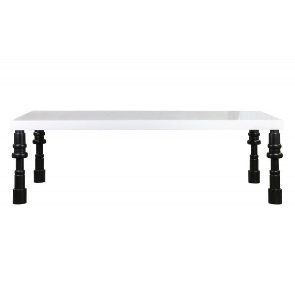 SPINDLE GLOSS LACQUER DINING TABLE-OPEN BOX