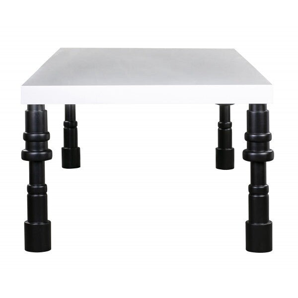 SPINDLE GLOSS LACQUER DINING TABLE-OPEN BOX