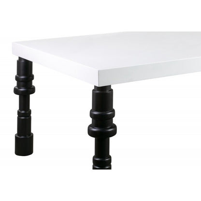 SPINDLE GLOSS LACQUER DINING TABLE-OPEN BOX