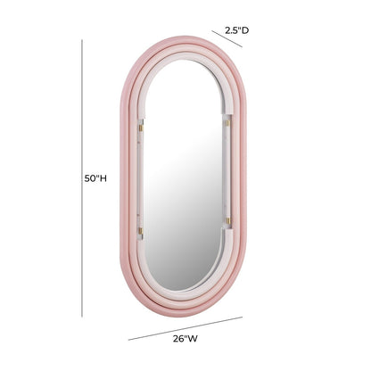 Neon Floor Mirror in Pink-OPEN BOX