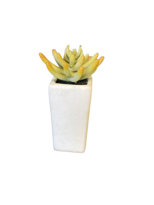 Faux Plant w/ White Vase- Open Box