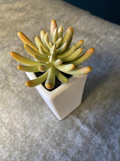 Faux Plant w/ White Vase- Open Box