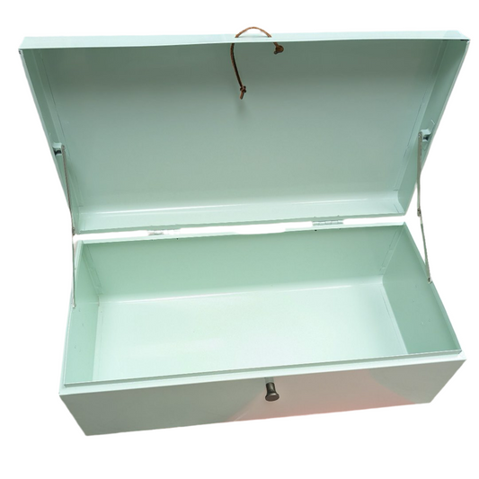 Mint Metal Storage Bin- Local Pick Up Only