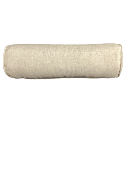 Beige linen Bolster pillow-OPEN BOX