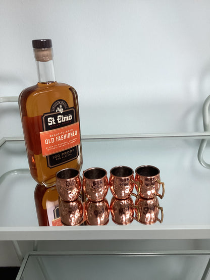 Hammered Copper Shot Glasses (set of 4)-Open Box