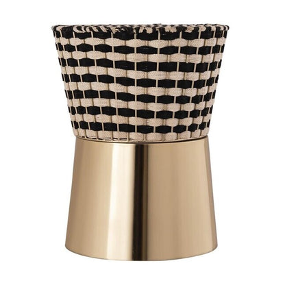 Madilyn Black, Off-white Metal Round Glam End Table