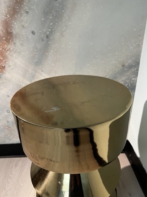 Contemporary Gold Accent Table - Local Pick Up Only