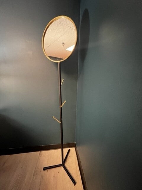 Metal Coat Rack w/ Mirror