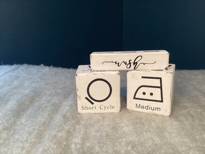 Wood Laundry cubes (Set Of 3)-OPEN BOX