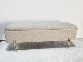 Modern Linen Fabric  Bench-OPEN BOX