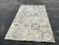 Neutral cream and navy rug (4' 10" x 7' 6")-OPEN BOX