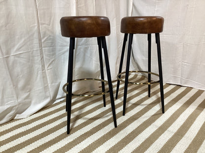 Faux leather bar stool (set of 2)- Local Pick Up Only