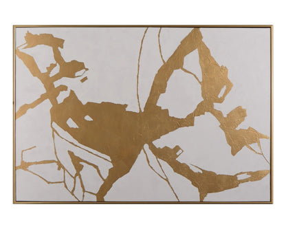 Fractured Fix Wall Art - 40" X 60" - Gold Floater Frame