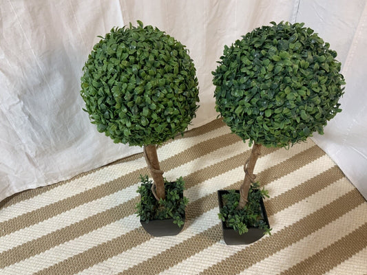 Faux Boxwood Topiary SET OF 2- Open Box-8120