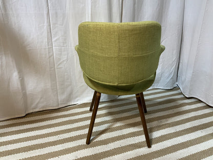 Green linen MCM accent chair - Local Pick Up Only