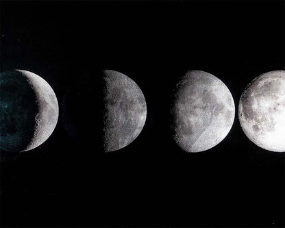 Moon Phases - 72" X 30" - Charcoal Frame