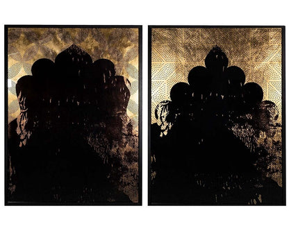 Exotic Nights (set Of 2) - 38" X 48" - Black Frame