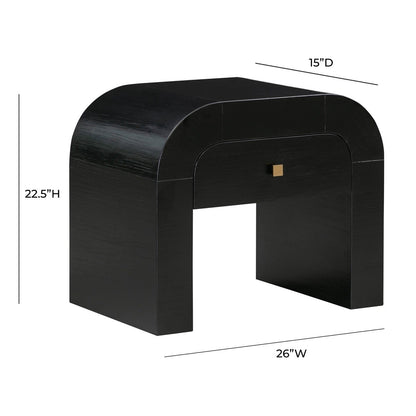 Hump Black Nightstand