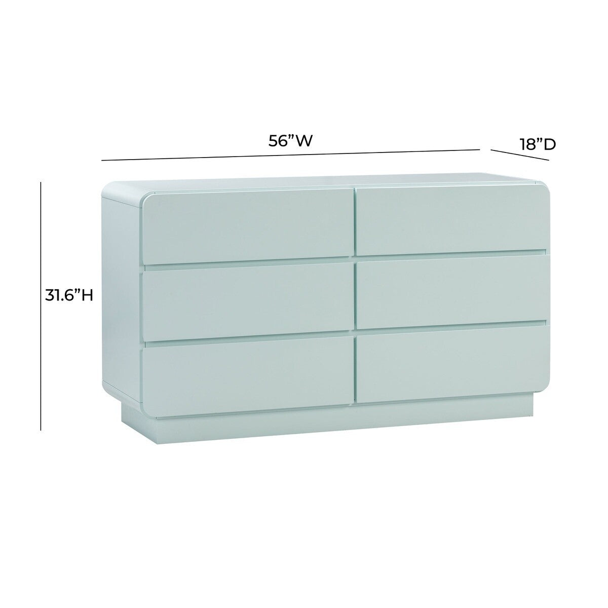 Sagura Blue 6-Drawer Dresser