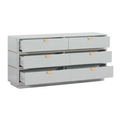 Julieta Grey 6 Drawer Dresser