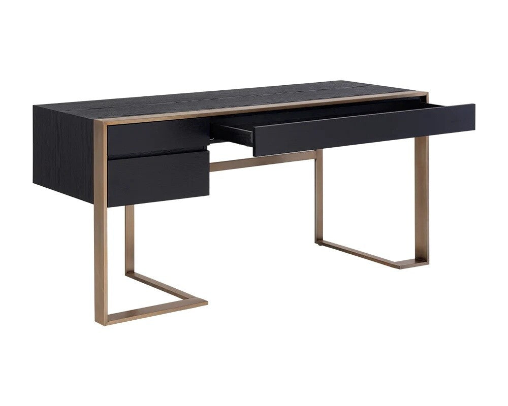 modern desk crafted from German oak wood veneer