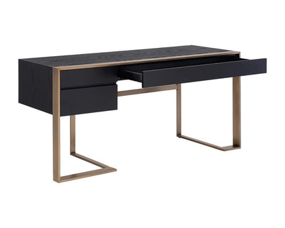 modern desk crafted from German oak wood veneer