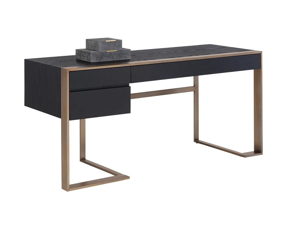 modern desk crafted from German oak wood veneer