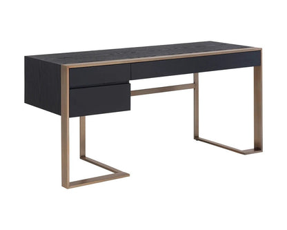 modern desk crafted from German oak wood veneer