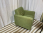 Green chenille-like lounge chair - Local Pick Up Only