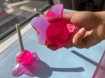 Melted Pink Lollipop | Ring holder | pen holder