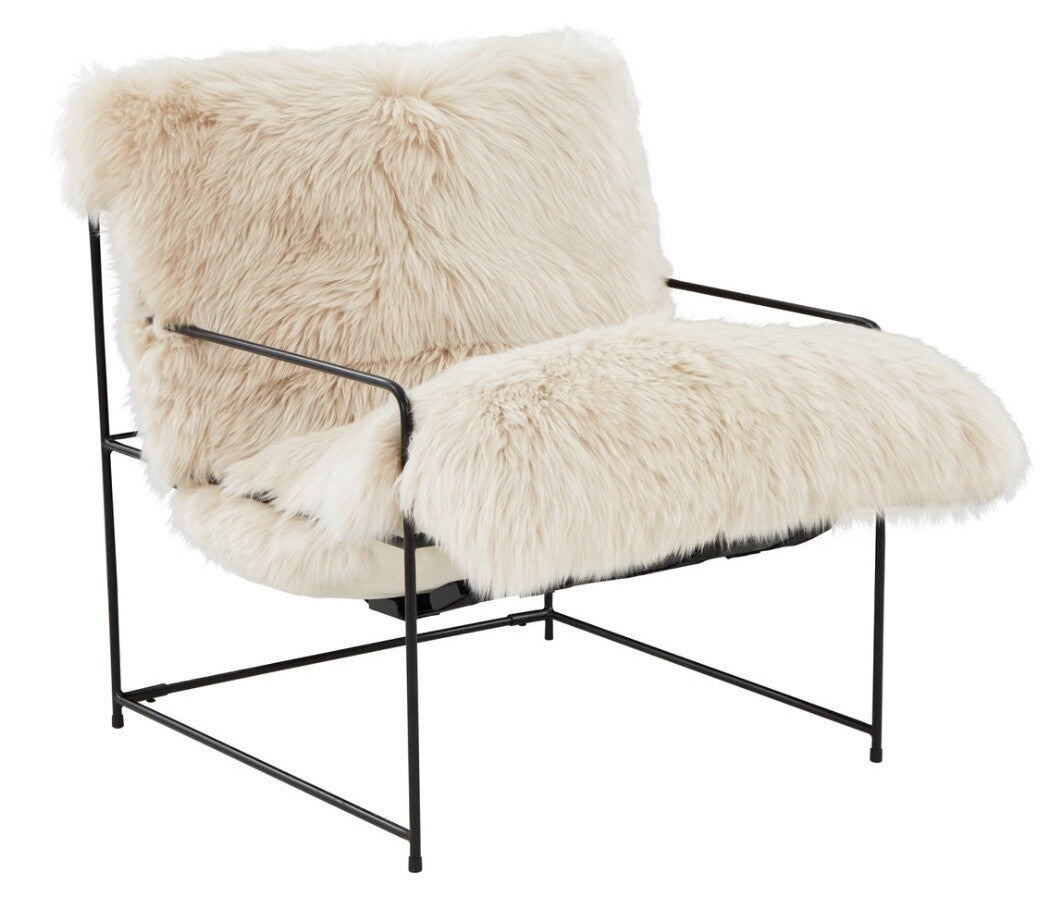 Kimi Natural Genuine Sheepskin Chair