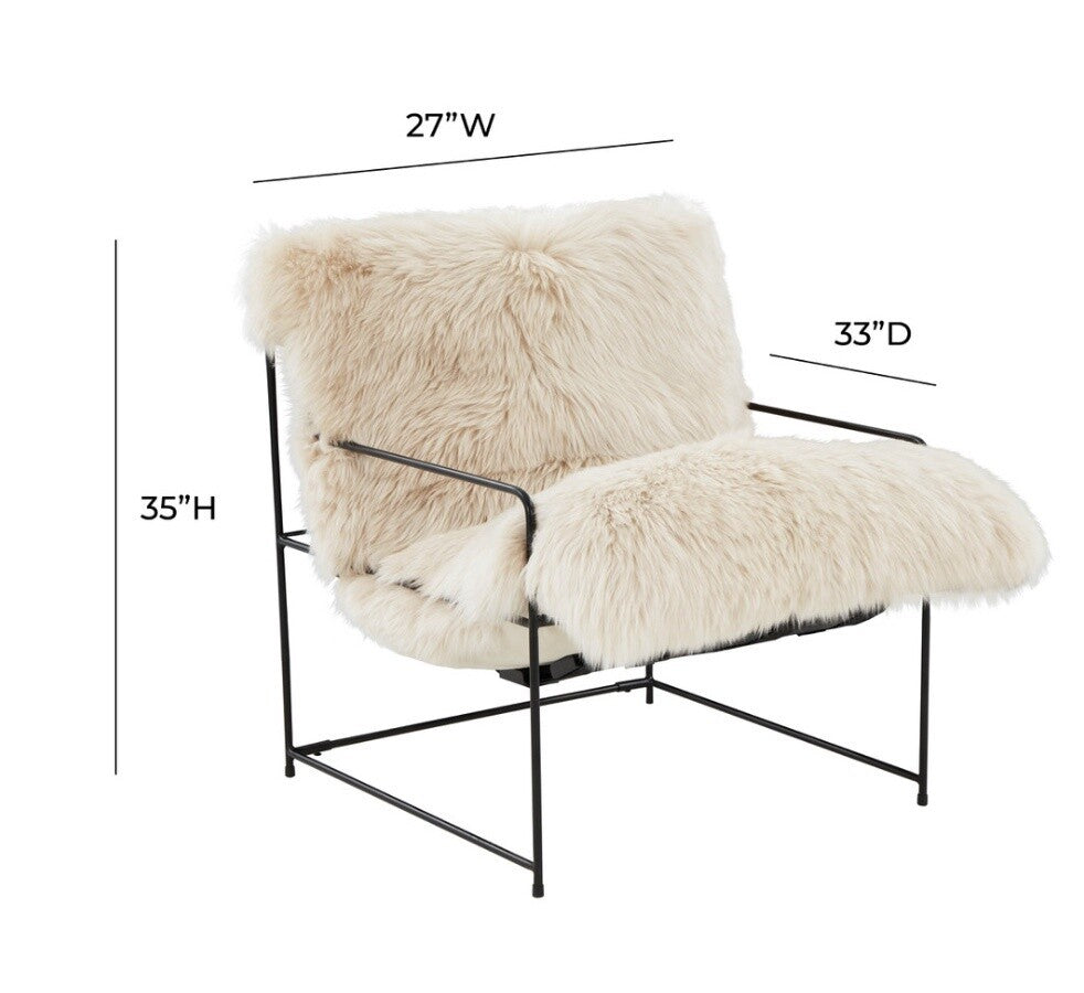 Kimi Natural Genuine Sheepskin Chair