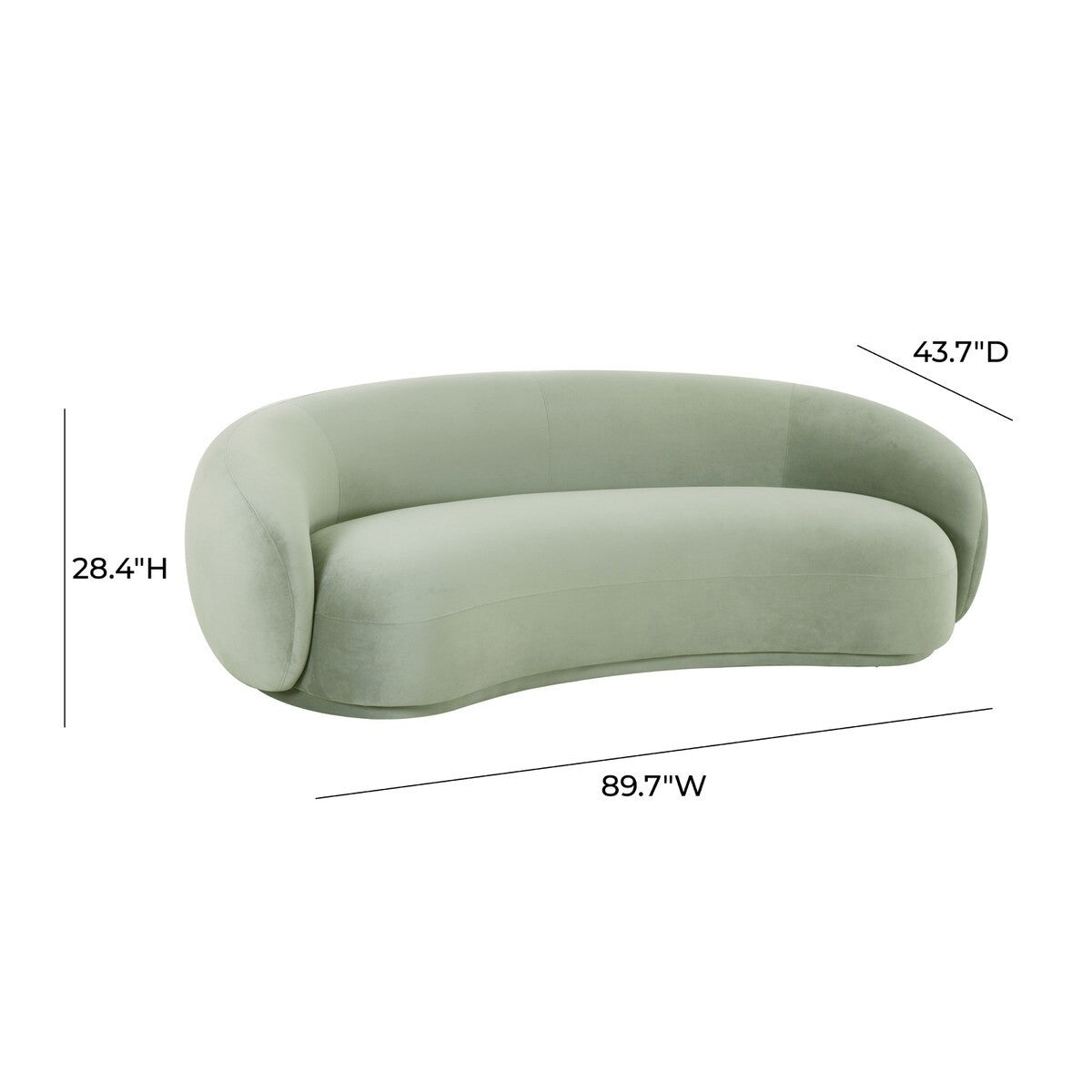 Kendall Moss Green Velvet Sofa