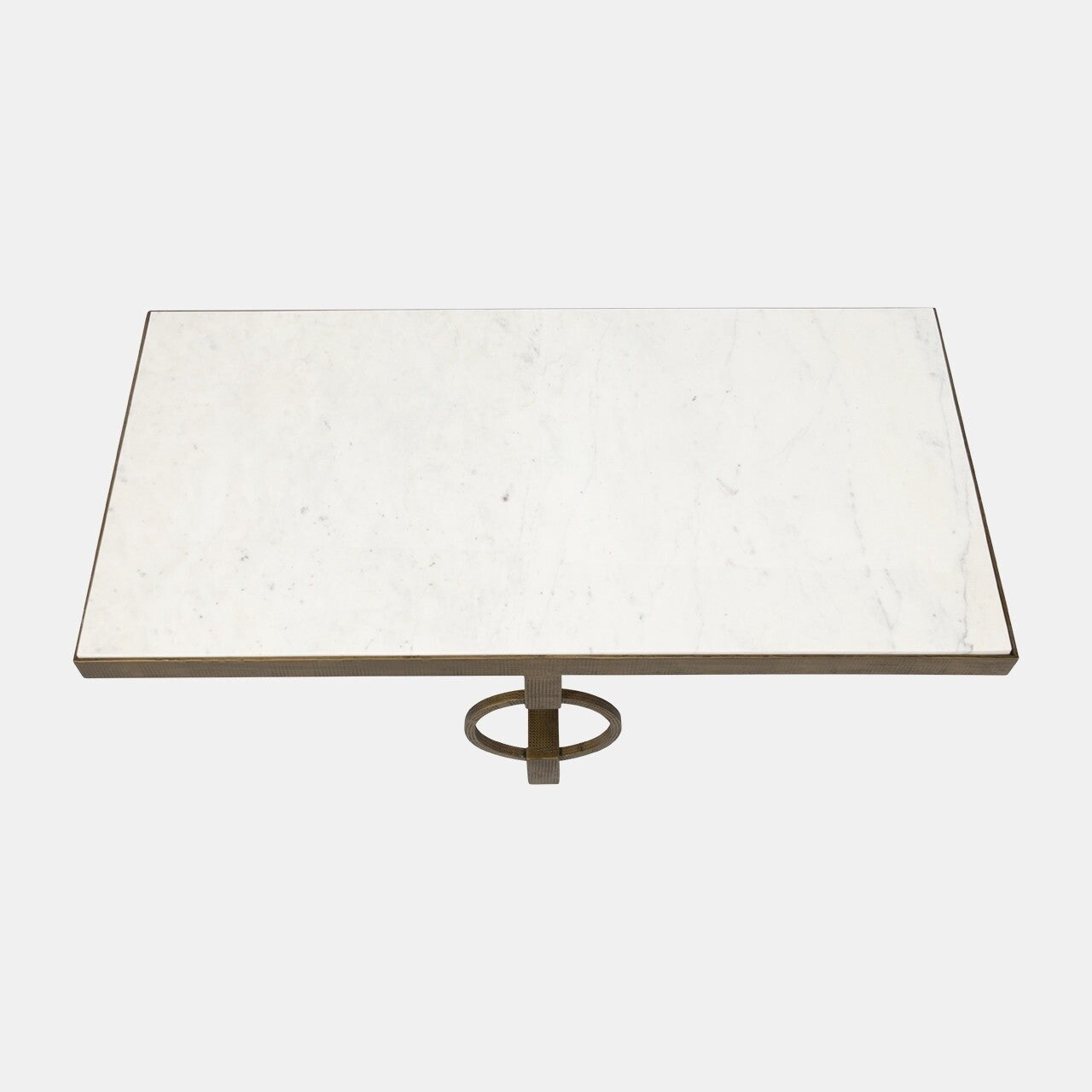 Metal, 48x18 Marble Top Coffee Table,