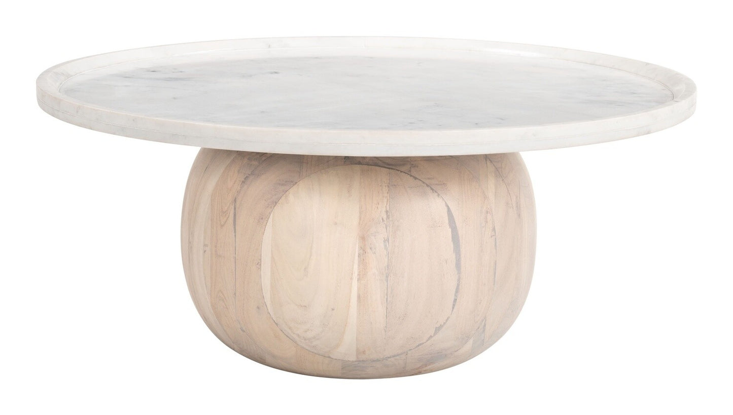 Savona Coffee Table White & Natural-