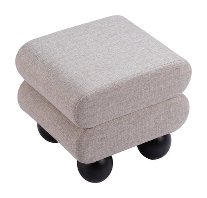 luxurious teddy fabric art deco ottoman