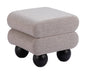 luxurious teddy fabric art deco ottoman